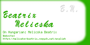 beatrix melicska business card